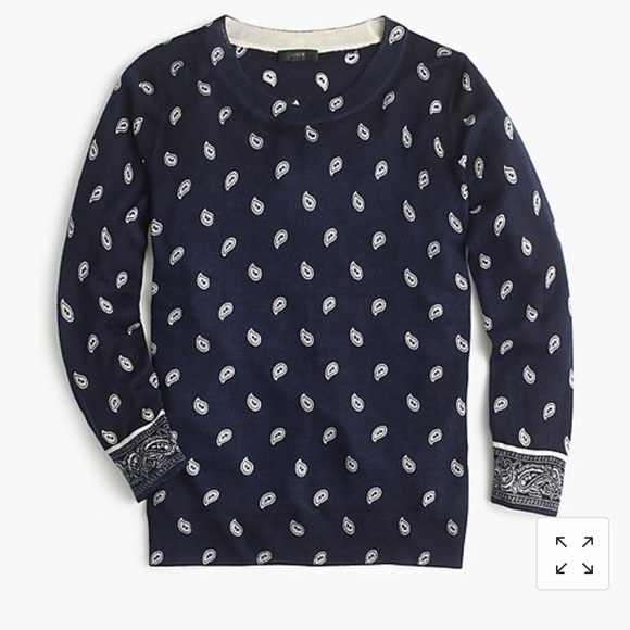 J. Crew Sweaters - J. Crew bandana print tippi sweater in blue